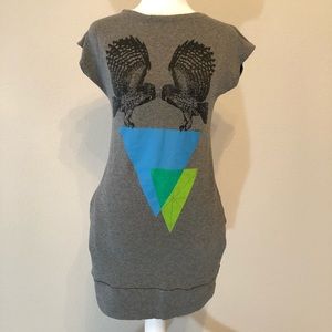 FluffyCo owl sweatshirt dress with POCKETS bodycon
